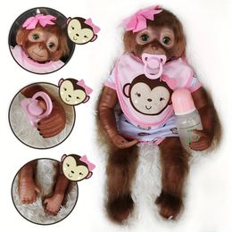 Poupées OtardDolls 20 "singe renaître fait à la main bébé mignon avec toucher doux réaliste poupée en bas âge pour enfants anniversaire 231130