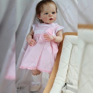 Poupées OtardDolls 65 cm Fini Énorme Sandie Reborn Toddler Filles 3D Peint Réaliste Real Bebe Avec Cheveux Enracinés Boneca 230508