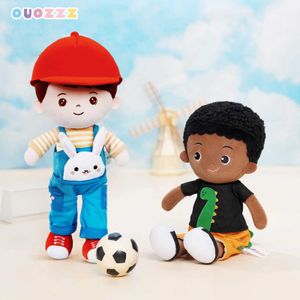 Dolls OUZZZ PLUSH BOY DOL TOETE Afrikaanse Amerikaanse vodden Doll Soft Fill Doll Toy Black Recycled Doll Birthday Gift S2452201 S2452201 S2452201