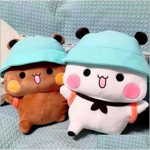 Poupées en peluche poupées kawaii bubu et dudu panda mignon carioton de poupée de poupée