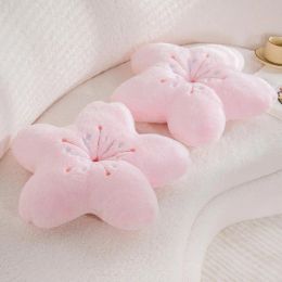 Poupées en peluche jouet rose cerise fleur de pétale coussin coussin en peluche kawaii fleur couchette coussin sakura en peluche