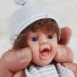 Poppen realistisch geboren baby poppen mini schattige kleine baby siliconen full body drop 230215