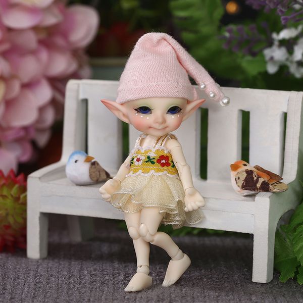Muñecas Realpuki Pupu Free Fairyland FL Doll BJD 113 Pink Smile Elves Toys para niña Tiny Resin Jointed 230906