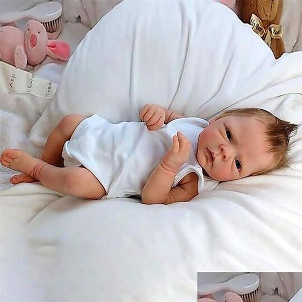 Dolls Reborn Baby Dolls 18inch fait à la main Born Fl Sile Body réaliste réaliste pour les bébés pour enfants cadeaux pour enfants pour 220504 Drop livrer dhnxy