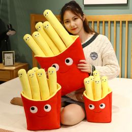 Poupées croustilles rouges sac à frites français 5 bâtons en peluche jouet farce pizza hamburger dessin animé peshie peluche great food oreiller décor cadeau