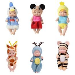 Poupées régénérées bébé poupée régénérée en silicone régénérée bébé poupée 11cm de paume de palmier robe pyjama simulé bébé régénéré bébé poupée jouet s2452201