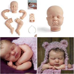 Poupées RSG Reborn Baby Doll 20 pouces Loou réaliste nouveau-né Bebe vinyle non peint pour les filles bricolage Kit vierge cadeau d'anniversaire Aa220325 Drop Dhgm8
