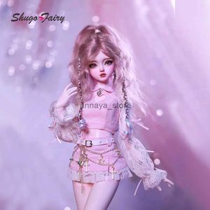 ShugaFairy Bariy 1/4 Bjd-poppen Meisjesgroep Roze rok Good Girl Leuke stijl Lang steil haar Ball Jointed Doll Bjd-pop Volledige set