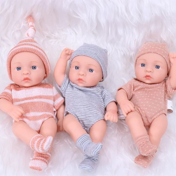 Muñecas de silicona Reborn 20 cm Baby Doll Mini suave y de cuerpo completo para niñas 231026