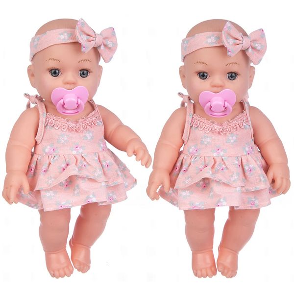 Poupées doux au toucher Reborn bébé enfants coiffure vêtements jouet amovible princesse poupée 231130