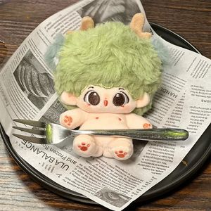 Poupées Stock 10 CM Kawaii poupée vert court doux lapin fourrure cerf avec queue d'oreille animale en peluche poupée jouets cadeau 231023