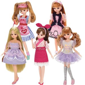 Muñecas Tomy Licca Doll Sushi Staff Dress Up Item LiccaChan Happy Shopping Rika Chan Mouton Kawaii Cute Collection Toy 230629