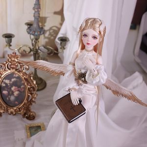 Dolls Uriel Bjd Doll 14 Fantasy Angel Magic Wing Clan Saint Grieks Mythology Metal Tassel MSD Resin Kinderen Girls 230427