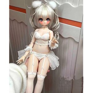 Dolls versie 2.0 Witte huid 1/4 Doll's Body Part Soft PVC 45 cm Hoogte Jointed Doll Accessoires aankleden speelgoed