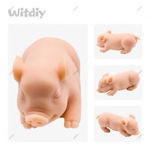 Muñecas Witdiy pig 13 cm/5,12 pulgadas muñeca reborn de silicona kit sin pintar para bebé/dar 2 regalos 231208