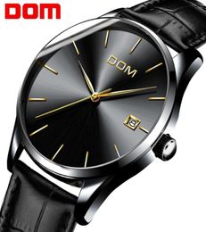 DOM Men039s Fashion Sport Watches Men Calendar Clock Man cuero de cuero casual Wating Watch Relogio Masculino M11Bl1M1198050