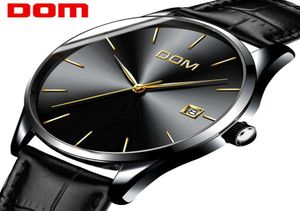 DOM Men039s Fashion Sport Watches Men Calendar Clock Man cuero de cuero casual Wating Men Watch Relogio Masculino M11BL1M2009576