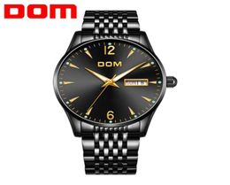 Dom Relogio Masculino Men mira el lujo de la marca famosa Men039s Moda Casual Dress Watch Business Quartz Wallwatch M11BK1M1789758