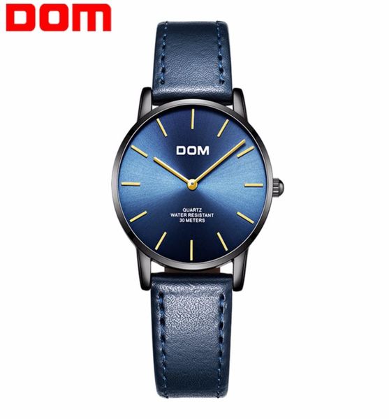 DOM Ultra Thin Ladies Watch Brand Luxury Women Watches Wating Gold Gold de acero inoxidable de acero inoxidable Muñeca Muñeca Femme G36BL1MT2021512