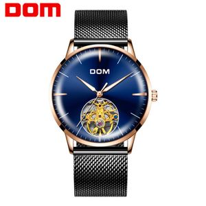 DOM Horloge Mannen Automatische Self-Wind Rvs Luxe Merk 3ATM Waterdicht Volautomatisch Mechanisch Horloge Man M-1268GK-2M265l