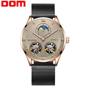 DOM montres Top marque de luxe automatique mécanique hommes montre de Sport étanche hommes montre-bracelet