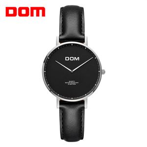 Dom Women Watches Nieuw topmerk luxe casua eenvoudige kwarts-watch lederen band lady horloge voor vrouwen relogi feminino G-36L-2MS212J