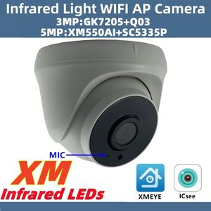 Caméras dôme 5/3MP lumière infrarouge haut-parleur micro intégré WIFI sans fil AP IP caméra dôme de plafond fente pour carte SD XMEYE ICsee P2P vision nocturne intérieure 231208