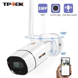 Caméras dôme 5MP IP WiFi Pan Tilt sans fil Wi-Fi Surveillance vidéo Sécurité extérieure PTZ Audio bidirectionnel 1080P Camara CamHi Cam 221025