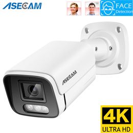 Dome Camera's 8mp 4K IP -camera Outdoor AI Face Detection H.265 Bullet CCTV RTSP Color Night Vision 4MP Poe Human Audio Security Camera 221025
