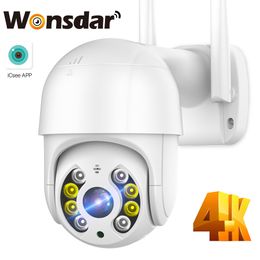 Caméras dôme 8MP 4K Wifi IP extérieur H.265 5MP sans fil PTZ WiFi CCTV sécurité 1080P AI suivi vidéo Surveillance iCsee 221108