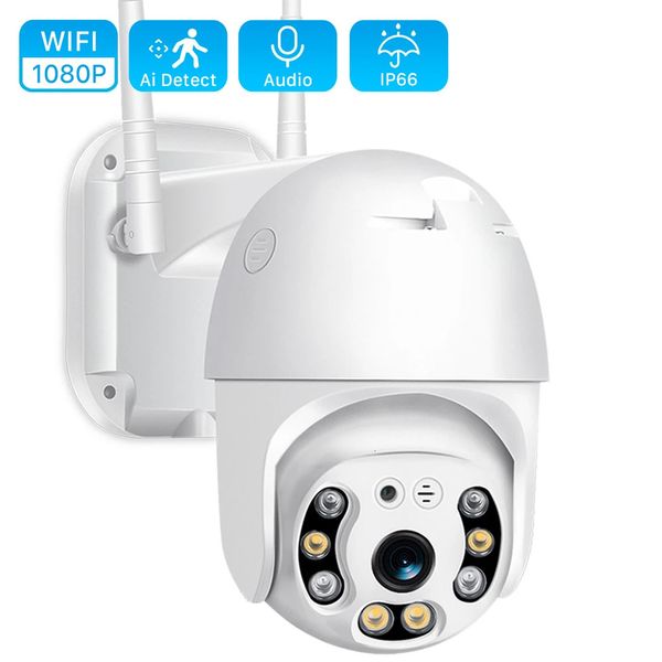 Caméras dôme ANBIUX 1080P caméra de sécurité WIFI extérieur PTZ vitesse dôme sans fil caméra IP CCTV panoramique inclinaison 4XZoom IR Surveillance réseau P2P CAM 231208