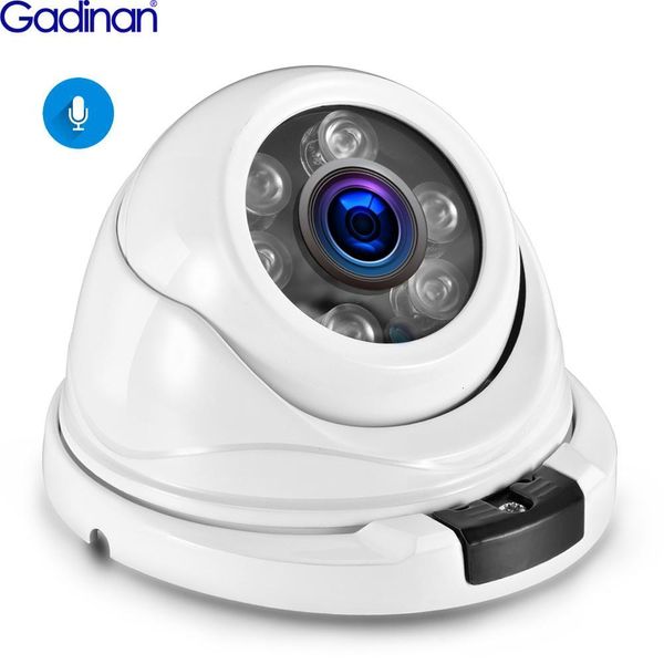 Caméras dôme Gadinan H.265 IP POE 8MP 5MP 4MP Microphone audio Surveillance à domicile Vidéo anti-vandalisme extérieure 48V PoE CCTV 221117