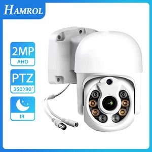 Domecamera's HAMROL HD 1080P AHD-camera 3,6 mm lens IR Nachtzicht Mini PTZ-domecamera IP66 Waterdichte CCTV-bewakingscamera voor buiten 231208