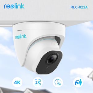 Caméras dôme Reolink 4K Caméra PoE RLC-822A Caméra IP Zoom Optique 3x HumanCar Détection Enregistrement Audio IP66 8MP HD Smart Home Security Cam 221025