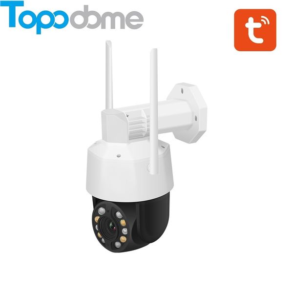 Caméras dôme Topodome 5MP WiFi TF Carte Interphone vocal 40X Zoom optique Suivi humanoïde 5 pouces Projecteur infrarouge Tuya PTZ Caméra IP 221025