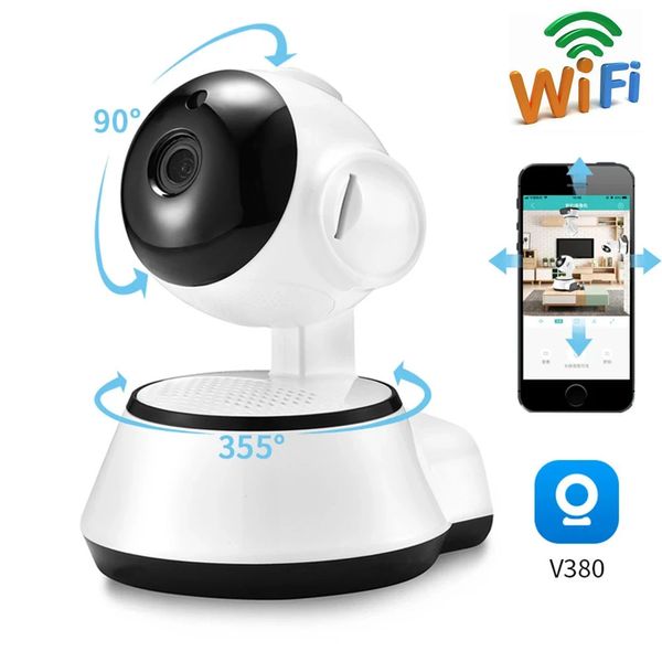 Cámaras domo V380 Pro Cámara IP HD Cloud Smart Home Inalámbrico Inteligente Seguimiento automático de la cámara de vigilancia humana CCTV Red Wifi Cámara 231208