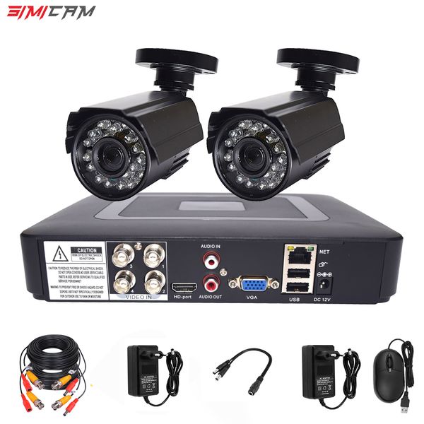 Caméras dôme Système de vidéosurveillance CCTV Caméra de sécurité Enregistreur vidéo 4CH DVR AHD Kit extérieur Caméra 720P 1080P HD vision nocturne 2mp set 221025