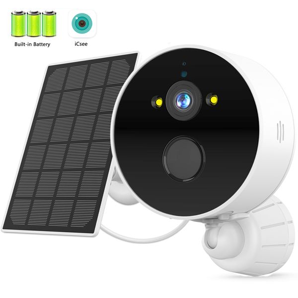 Cámaras domo WIFI 1080P HD Solar Seguridad exterior iCsee Inalámbrico Batería incorporada Vigilancia en el hogar Bullet Baby Monitor 221108