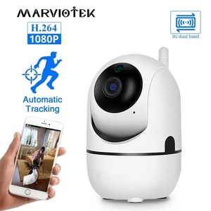 Caméras dôme WiFi 5G IP suivi automatique Surveillance vidéo Mini 4MP 360 bébé moniteur Cctv Smart Home sans fil 221025