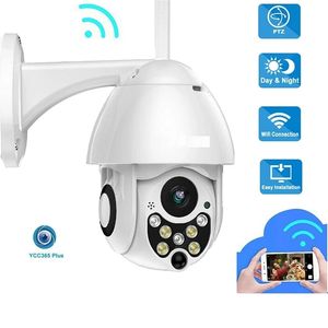 Dome Camera's YCC365 plus WiFi Wireless Outdoor IP -camera Beveiligingsbeveiliging Snelheid Dome 1080p PTZ Pan Tilt 4x Digital Zoom Surveillance Cam 221025