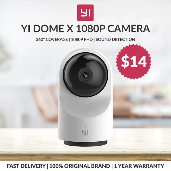 Caméras dôme YI Smart Dome Security Camera X Système de surveillance à domicile IP WiFi 1080p alimenté par l'IA avec réponse d'urgence 24h/24 et 7j/7, détection humaine 231208