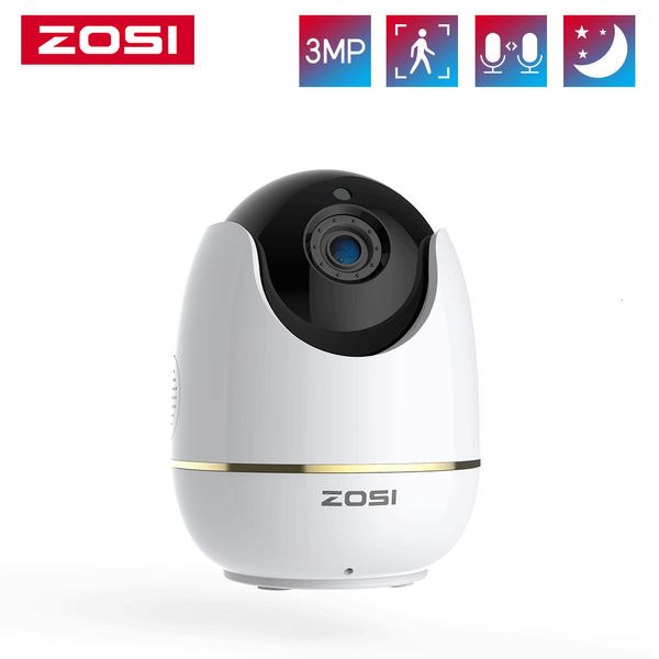 Caméras dôme Caméra IP ZOSI 3MP HD PanTiltZoom Système de surveillance de sécurité sans fil Wifi Audio bidirectionnel BabyNannyPet Monitor 221117