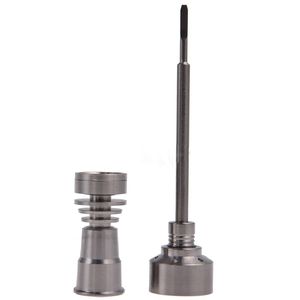 Clou en titane sans dôme 14 mm 18 mm femelle avec bouchon de carburateur Dabber Grade 2