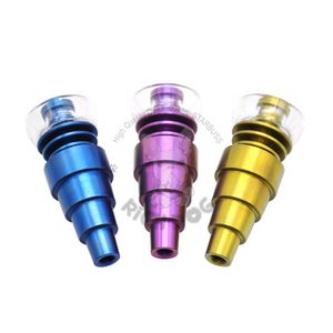 Domeloze titaniumnagels 10mm 14mm 18mm gezamenlijke mannelijke en vrouwelijke domeloze nagel GR2 verstelbare glazen bongen banger rokende waterleidingen DAB-rigs