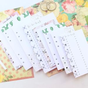 Domikee, bonitas hojas de papel de relleno para la escuela y la oficina para carpeta de 6 anillas, cuaderno planificador en espiral, suministros de papelería A5A6, 25 hojas