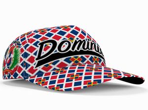 Dominica Baseball Cap Nom Custom numéro d'équipe LOGO DM HATS DMA VOYAGE Nation espagnole Dominican Dominica Republic Flag Headgear9871442