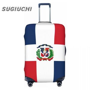 République dominicaine pays drapeau housse de bagage valise accessoires de voyage imprimé sac à poussière élastique boîtier de chariot de protection 240105