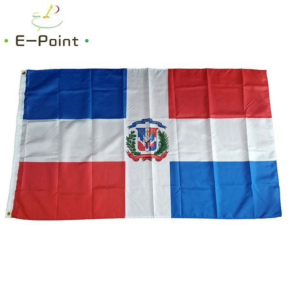 Drapeau de la république dominicaine Pays National 3 * 5ft (90cm * 150cm) Polyester Bannière Décoration volant maison jardin drapeau