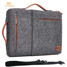 DOMISO multi-usage sangle sac pour ordinateur portable avec poignée pour 10 "13" 14 "15,6" 17 "pouces ordinateur portable antichoc ordinateur portable sac gris 231226