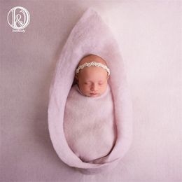 Accesorios de fotografía recién nacido DonJudy bebé 100% lana Flora envolturas manta cesta relleno relleno fotografía accesorios de fotografía estudio 210309